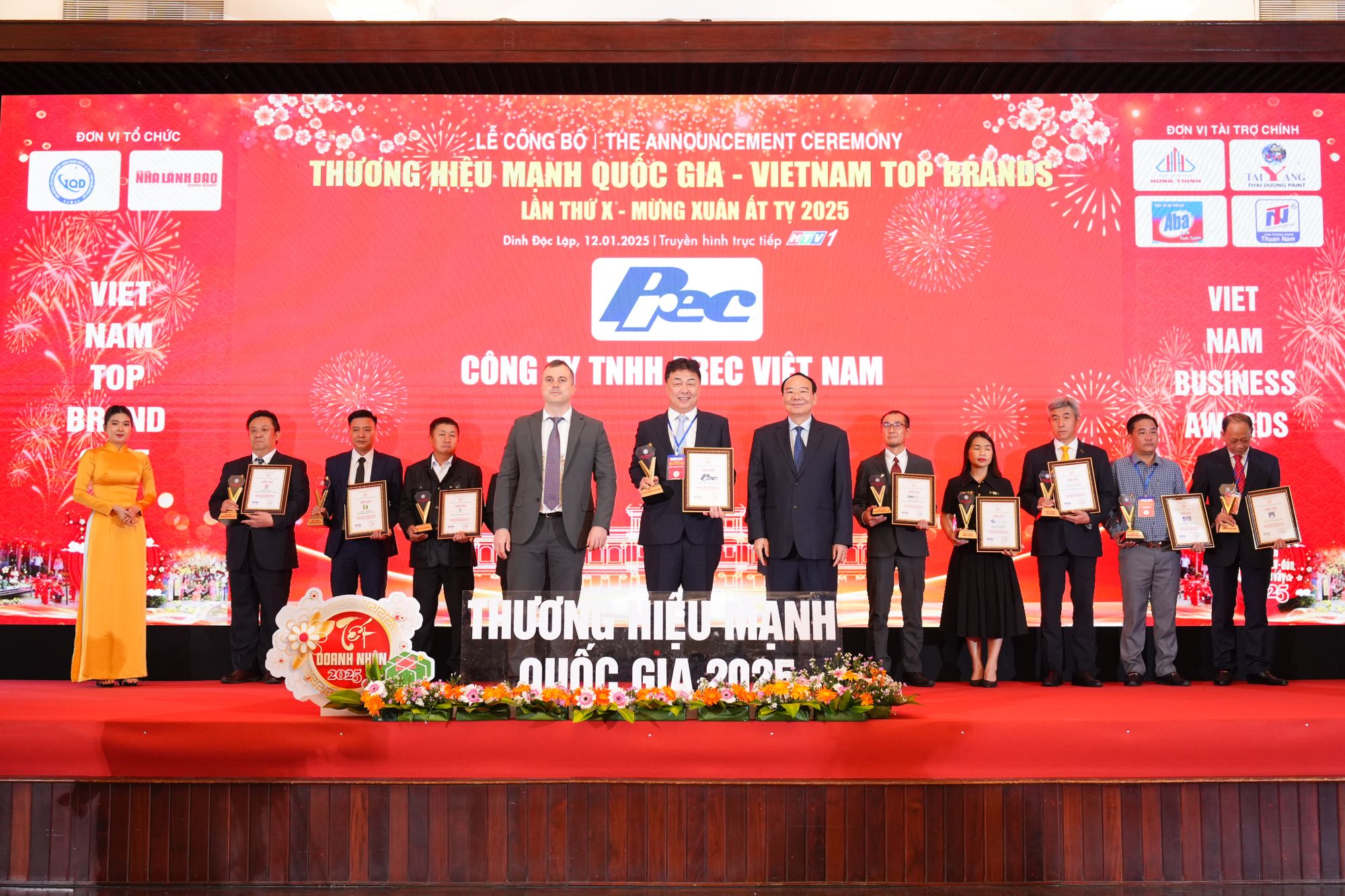 Công ty TNHH Prec Việt Nam vinh dự nhận giải thưởng Thương Hiệu Mạnh Quốc Gia 2025