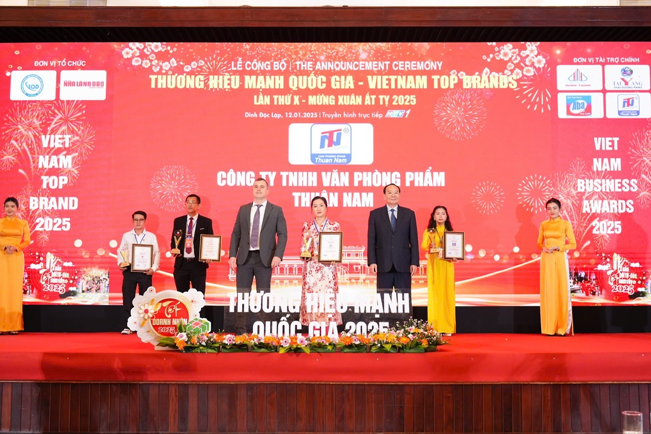 Công ty TNHH VPP Thuận Nam đồng hành cùng Thương Hiệu Mạnh Quốc Gia 2025