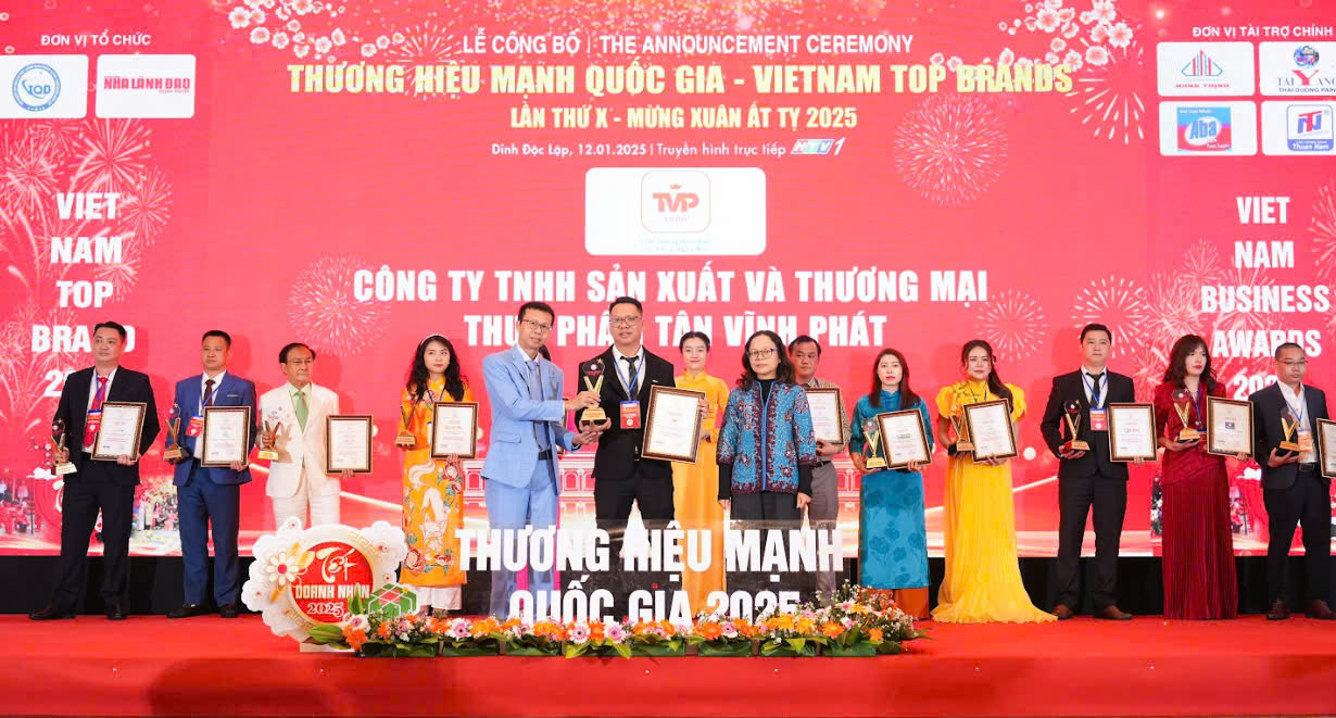 TVP Food vinh dự nhận giải thương Thương Hiệu Mạnh Quốc Gia - Lần thứ X 2025