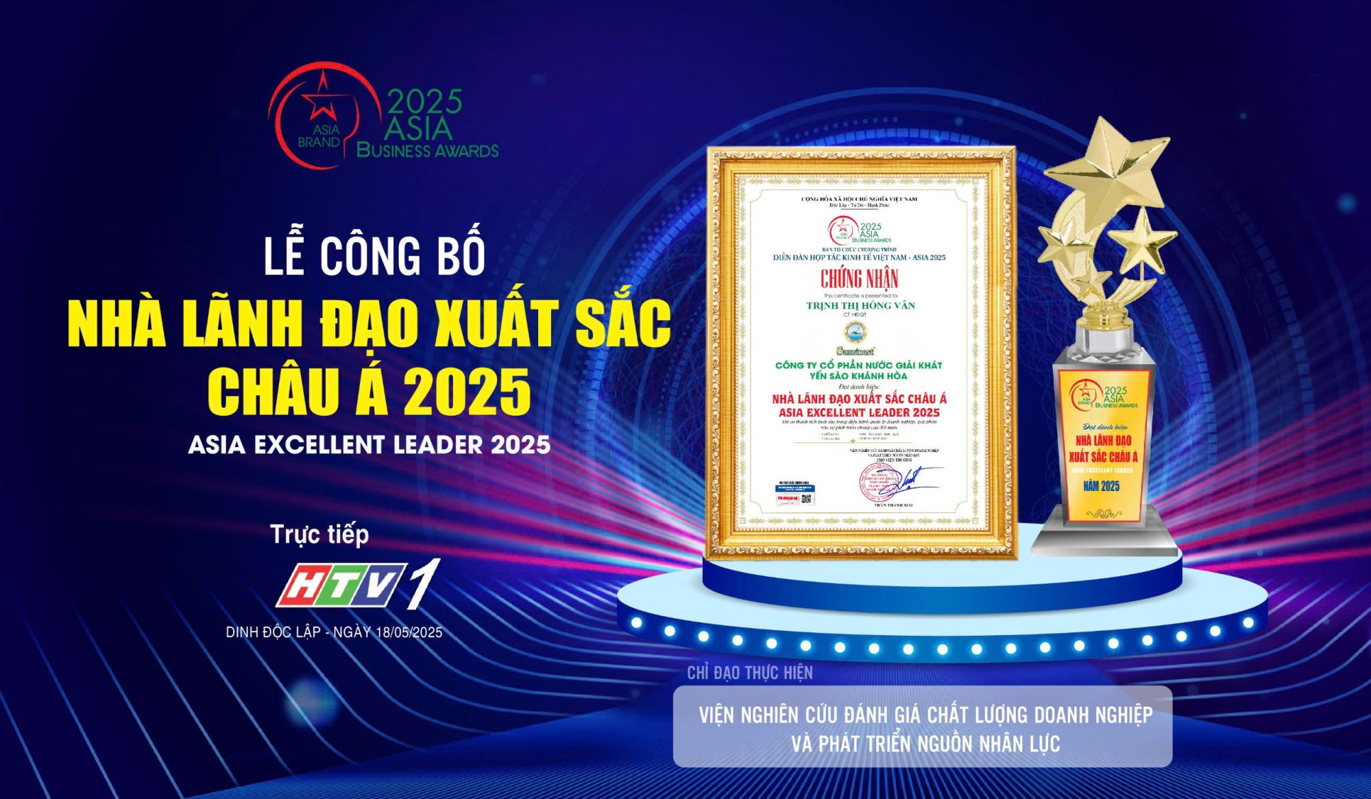 Thông báo: Lễ công bố thương hiệu tín nhiệm hàng đầu châu Á sẽ diễn ra ngày 18/05/2025