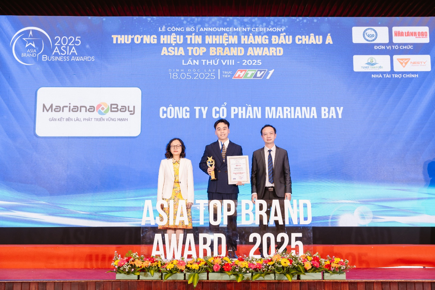 Mariana Bay vinh dự nhận danh hiệu Top 10 Thương hiệu tín nhiệm hàng đầu Châu Á tại Asia Top Brand Award 2025
