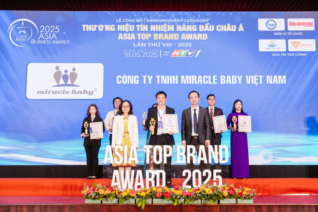 Miracle Baby Việt Nam Tham dự Lễ công bố Thương Hiệu Tín nhiệm Hàng đầu Châu Á
