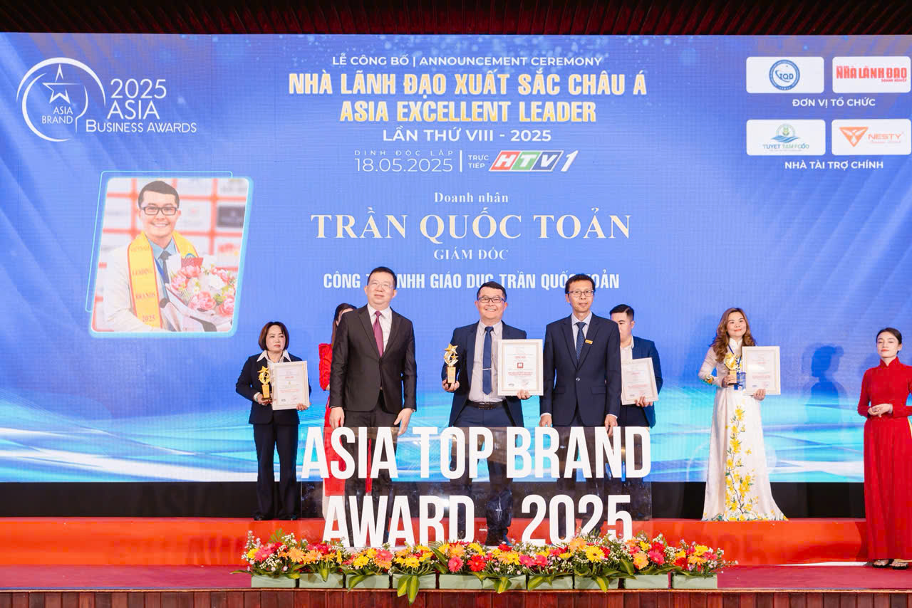 Thạc sĩ Trần Quốc Toản vinh dự đạt chứng nhận Nhà lãnh đạo xuất sắc châu Á 2025