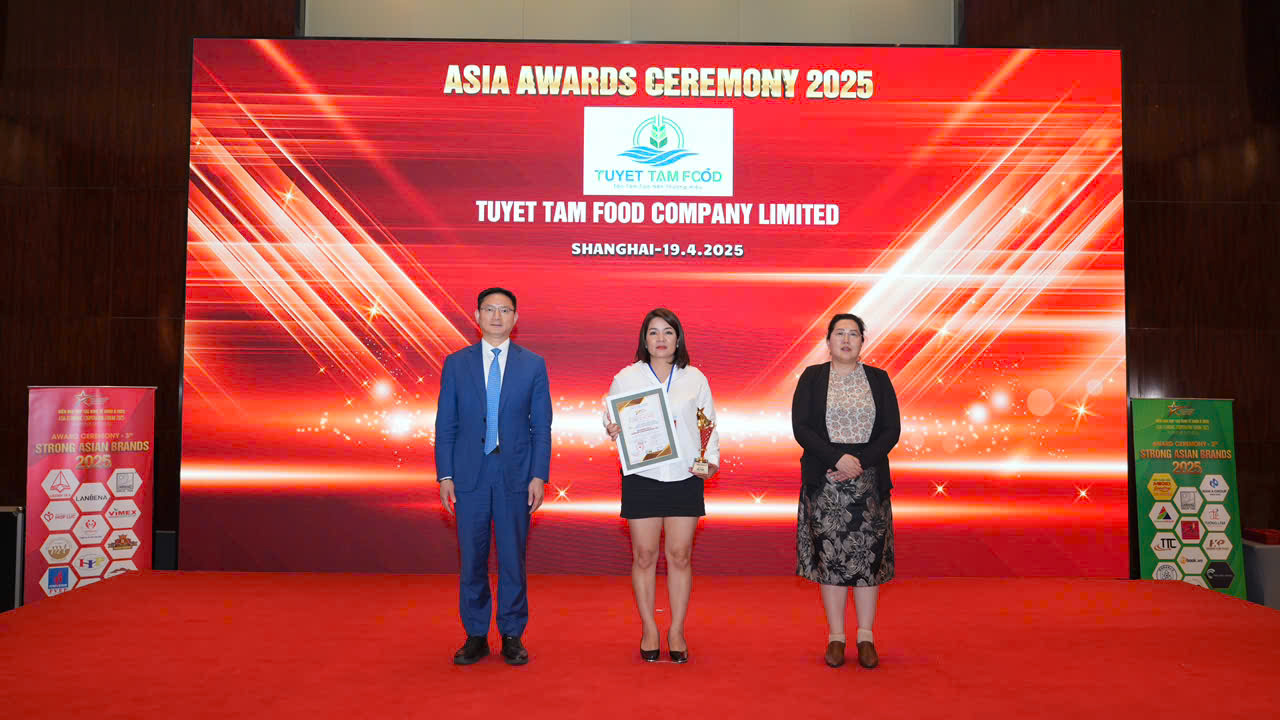 Thực phẩm Tuyết Tâm được vinh danh Top 10 Doanh nghiệp tiêu biểu Châu Á 2025 tại Thượng Hải (Trung Quốc)