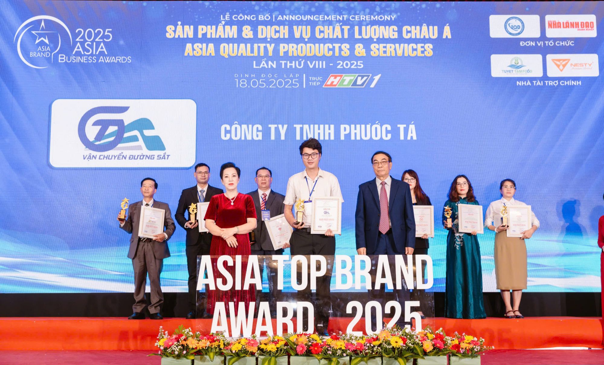 Công ty TNHH Phước Tá đón nhận giải thưởng Sản phẩm - Dịch vụ chất lượng Châu Á 2025