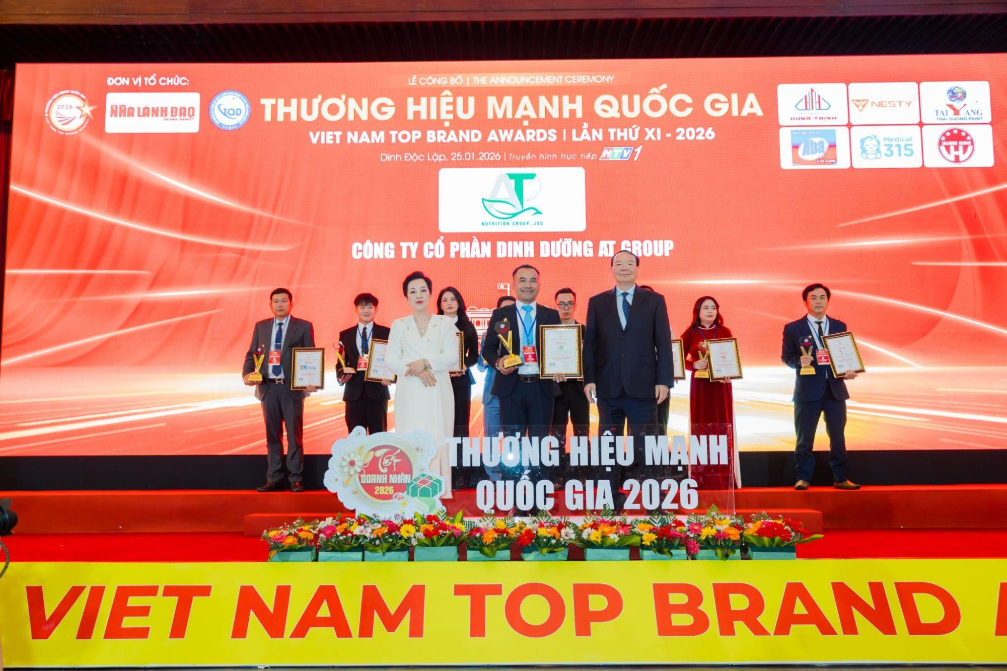At Nutrition Group được vinh danh Top 12 Thương Hiệu Mạnh Quốc Gia - Viet Nam Top Brand 2026