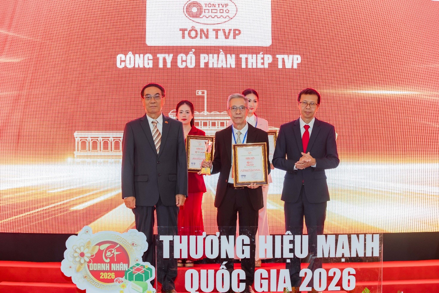 Công ty Cổ phần Thép TVP vinh dự đón nhận giải thưởng “Môi Trường Làm Việc Tốt Nhất Việt Nam năm 2026”