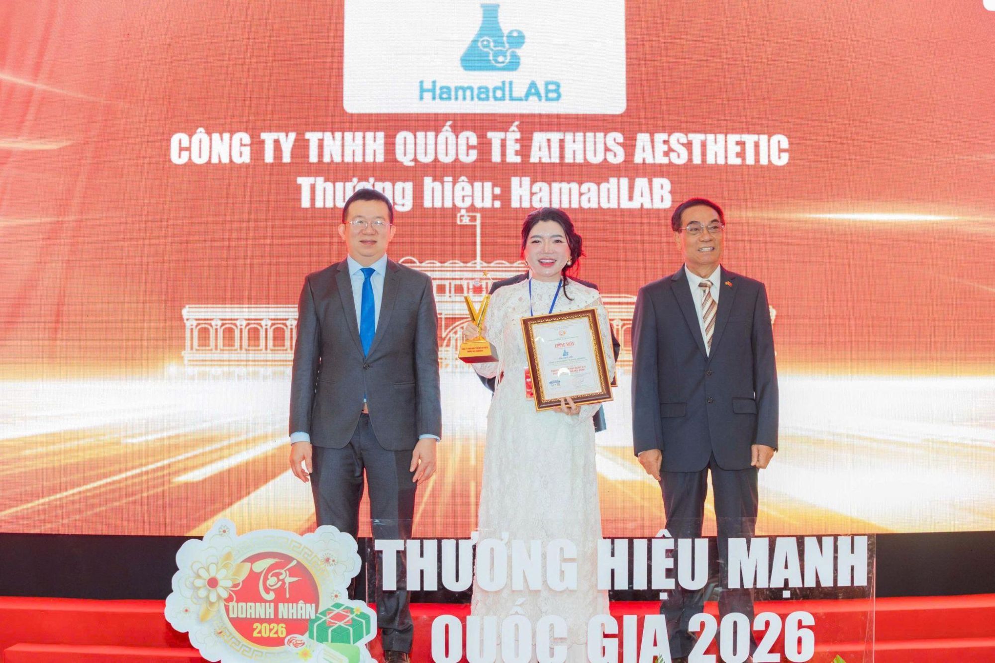 HamadLAB Beauty đạt Top 10 Thương hiệu mạnh Quốc gia 2026, khẳng định dấu ấn mô hình Spa chuẩn châu Âu tại Việt Nam