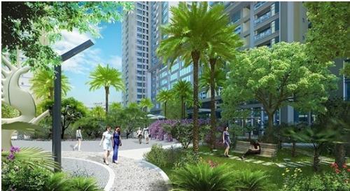 Tòa căn hộ xanh 4 lớp ở Anland Complex