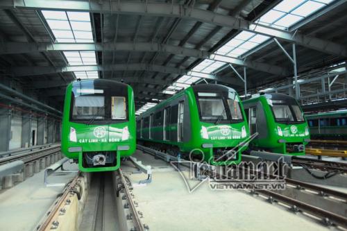 Ngàn ngày mong chờ, cuối cùng đường sắt Cát Linh-Hà Đông chạy thử 5 tàu