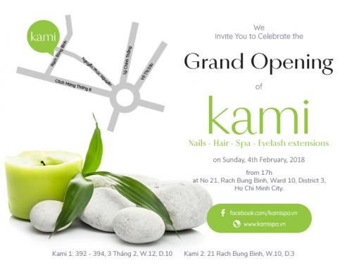 MỪNG KHAI TRƯƠNG, KAMI SPA TƯNG BỪNG KHUYẾN MÃI.