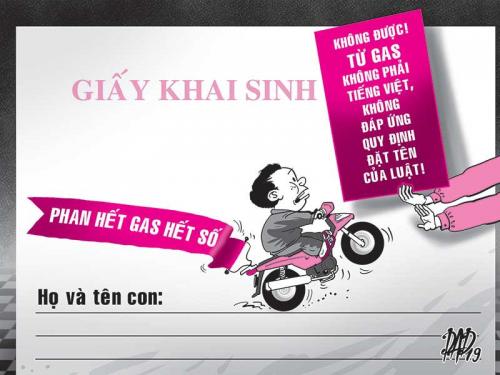 Người cha lý giải tên con ‘Phan Hết Gas Hết Số’ -Theo PLO 