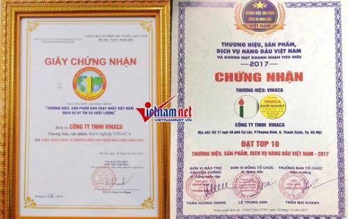 Bí mật số tiền Vinaca đóng góp để nhận giải thương hiệu