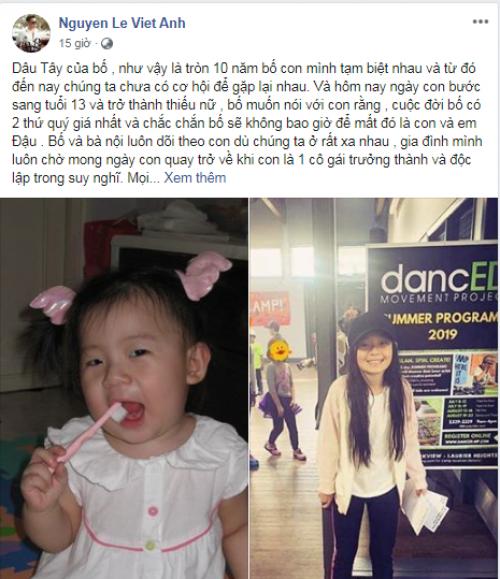 Vợ cũ gay gắt "tố" Việt Anh giả tạo, dùng con gái để đánh bóng tên tuổi? -Thủy Vũ 